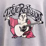 True Religion Buddha Graphic Tshirt Tee Rhinestones Grey Photo 1