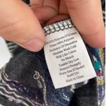 Johnny Was Striped Embroidered Gray Dress Size M Photo 4