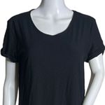 James Perse Dress Womens Large Black T-Shirt Jersey Knit Neutral Minimalist Photo 3