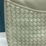 Vtg Aspects by Lisette pear cream woven‎ bag 9” x 11” Photo 1