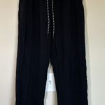 Athleta  Trekkie Drawstring Womens Straight Crop Pant‎ Size 4 tall Black #988054 Photo 0