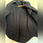 Lululemon  Women’s Full Day Ahead Shirt Flannel Button Down Size 8 Black Relaxed Photo 6