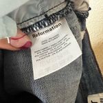 Reformation  Womens 25 Medium Wash High Waisted Frayed Hem Ankle Jeans Photo 7