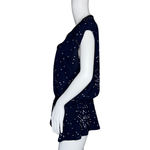 Heartloom  Shirt Womens‎ Large Blue White Polka Dot Peplum Blouse Career Casual Photo 2