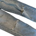 Kensie  Blue Boyfriend Crop Jeans with Distressed Details Photo 3