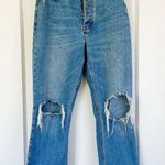 Abercrombie & Fitch Abercrombie | Curve Love The Dad High Rise Jeans Double Knee Destroy Size 25 Photo 0