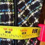 Buttons TOG Shop. Multi Color Plaid Blazer SZ 12 P W Pockets Black & Gold  Photo 8