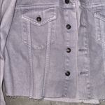 Free People  Lavender Frayed Edge Denim Jacket (small) Photo 2