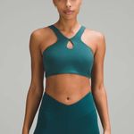 Lululemon SmoothCover Front Cut-Out Yoga Bra *Light Support, A/B Storm Teal S6 Photo 0