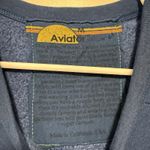 Aviator Nation  Blue Bolt Embroidery Classic Cropped Crew Sweatshirt Size Medium Photo 2