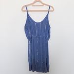Twelfth Street by Cynthia Vincent Silk Dress Size L Blue Beaded Flapper Art Deco Size L Photo 7