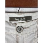 Free People  Womens 6 White Drawstring Hem Crop Pants‎ Utility Pockets Slouchy Photo 3