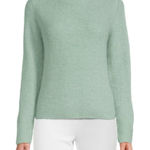 Vince  Knit Alpaca Mohair Blend Crewneck Sweater size S in Teal Photo 0