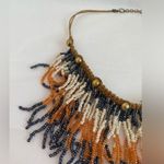 Multicolor Fringe Bead Fashion Necklace Blue Photo 3