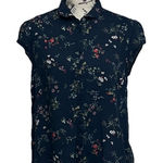 Clockhouse  Floral Semi-Sheer Blouse Women’s M Cottagecore Fairy Forest Coastal Photo 0