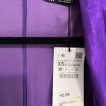 ZARA  Shimmer Metallic Purple Long Sleeve Bodysuit Disco Top NWT Sz XS Photo 1