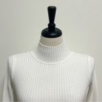 NVGTN Off White Ribbed Long Sleeve Turtleneck Form Fitting Crop Top Medium NWT Photo 1