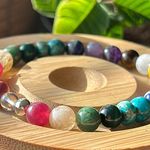 🌈Handmade Citrine Malachite Jade Turquoise Lapis Lazuli Amethyst Beaded bracelet Pink Photo 3