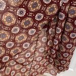 Lulus Art and Soul Burgundy Multi Print Long Sleeve High-Low Dress size Medium Photo 5