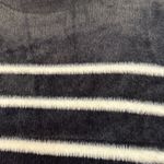 Bailey 44 Size Medium Eyelash Knit Sweater Black White Striped Mock Neck‎ Soft Photo 1