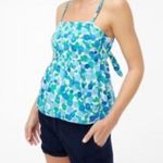 J.Crew  Babydoll Blue Floral Tie Back Tank Top size 4 NEW Photo 0