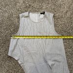 Tibi  white pinstripe sleeveless asymmetrical top size 4 Photo 7