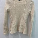 Ann Taylor Cream Peplum Sweater Size xs Photo 3