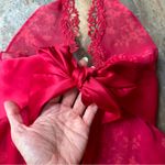 Victoria's Secret Red Lace Lingerie Babydoll Satin Bow Chemise Women's Medium Photo 1