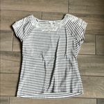 Westport Embellished Black and White Cap Sleeve Blouse Photo 0