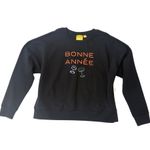 Anthropologie Maeve XL Ruth Bonne Année Varsity Crew sweatshirt SP 2752 Photo 10