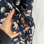 J.Crew Factory Cheetah Novelty Print V-Neck Short Sleeve Wrap Mini Dress Size 4 Photo 6