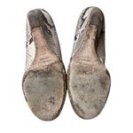 Kate Spade Metallic sheen Snakeskin Print Round
Toe Wedge heels size 8.5 Photo 4