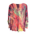 Soft Surroundings  Sz M Plein De Couleurs Sweater Tunic Top Rainbow Art to Wear Photo 5