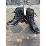 Naturalizer Chunky lNaturalizer Womens Madalynn 2 Faux Leather Lace-Up Booties Size 8.5 Photo 1