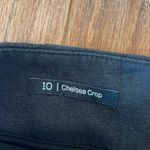 Talbots  Chelsea Crop black linen button side wide leg pant 10 Photo 8