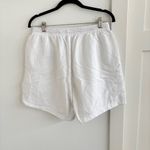 Adidas Original Nylon Women's White Athletic Shorts Drawstring Pockets Lined L Photo 5