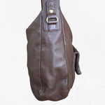 UGG Vintage Y2K  Pebbled Leather Shoulder Bag Chocolate Brown Slouchy Tote Photo 6