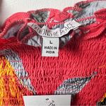 Patrons of Peace  Women's Boho Style Floral Tropical Print Blouse Sz L Photo 5