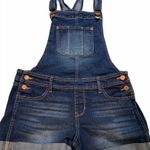 No Boundaries  Juniors' denim cuffed shortall Photo 4