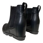 Athlefit Women’s Black Wedge Ankle Boots Size 9 Comfortable Zip Booties Photo 4