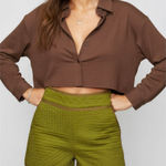 Sézane  Selin Quilted Shorts, Olive Green, FR36/US4 Photo 0