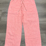 Athleta Retreat Linen High Rise Wide Leg Pant Sunset Glow Orange Size 0 Photo 0