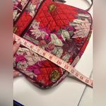 Vera Bradley  Bag Triple Zip Hipster Crossbody Bohemian Blooms Retired Print Red Photo 4