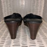 UGG  Mattie Black Leather Strappy Wedge Sandals Stacked 3" Inch Heel Platform 10 Photo 9