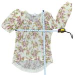 Lauren Conrad Disney Womens Sweater Medium Ivy Floral Knit White Pink Green Photo 2