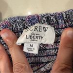 J.Crew  Smocked Square-Neck Floral Peplum Top Puff Sleeve Womens Medium Purple Photo 4