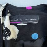 Vintage Marcy E Co Paris New York Floral Polka Dot Blazer Suit Jacket Black Size M Photo 7