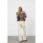 ZARA NWT  Cropped Geometric Multicolor Embroidered Wool Blend Jacket Sz S Photo 2