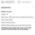 M Jewelers Initial “B” Necklace Photo 2