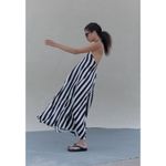 Birgette Herskind Thora A Line Halter Maxi Dress Black White Stripe Womens Size Size XS Photo 3